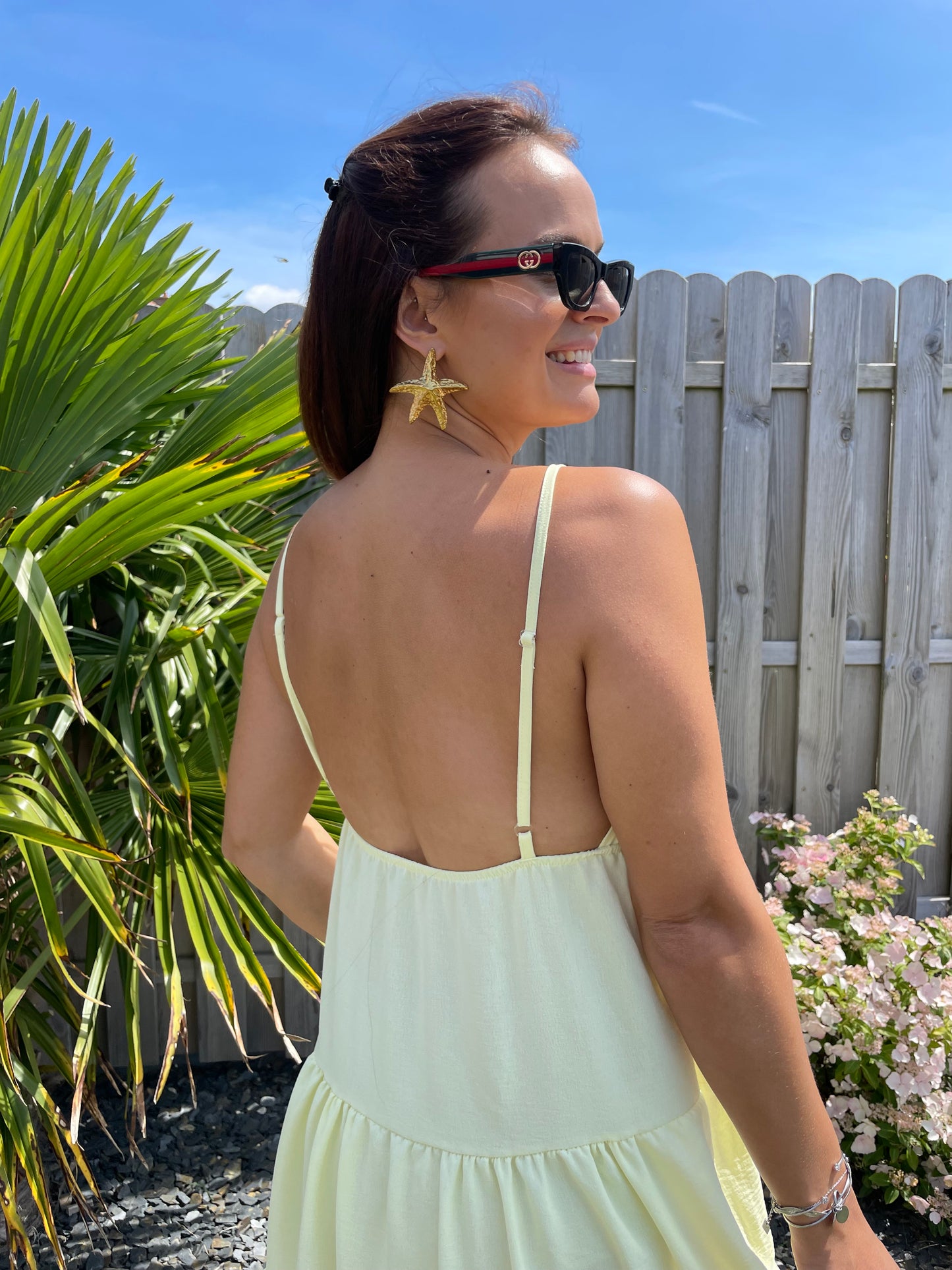 Robe Alma courte jaune