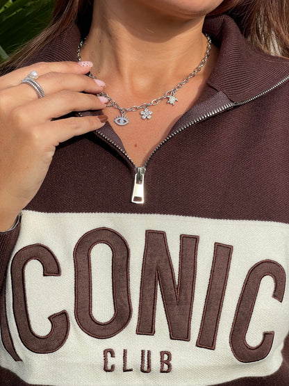 Pull iconic marron