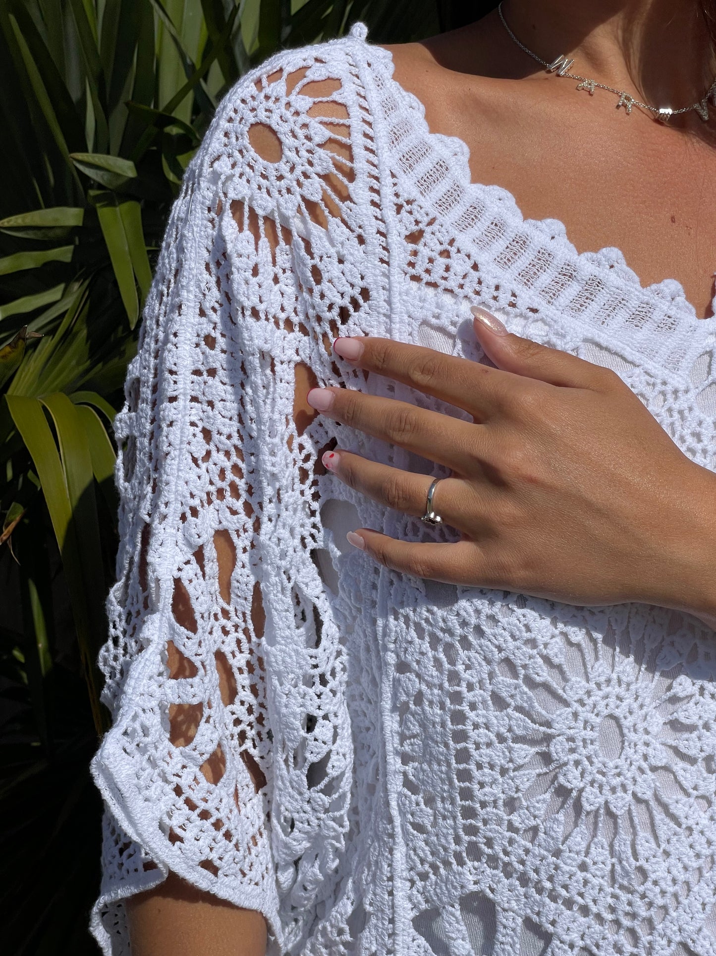 Haut dentelle blanc