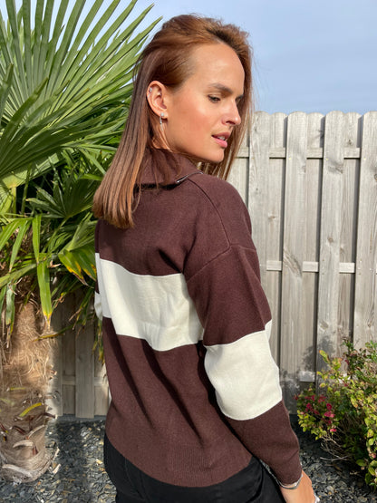 Pull iconic marron