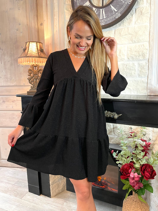 Robe Amour Pailletée noire