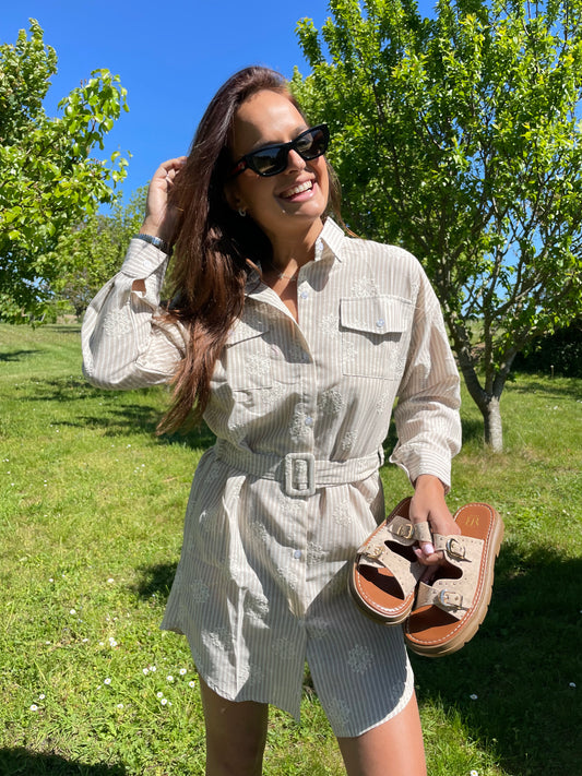 Robe chemise Carla beige