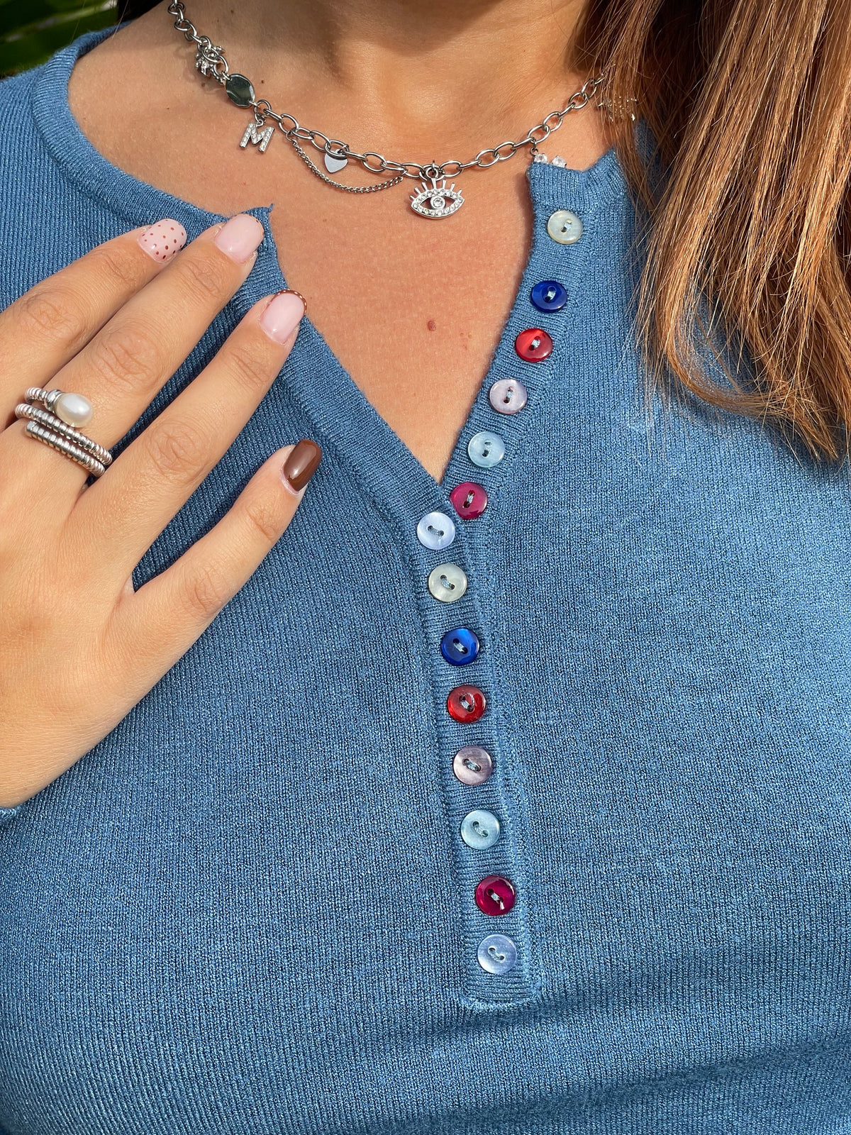 Pull Elena bleu
