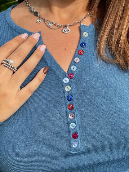 Pull Elena bleu