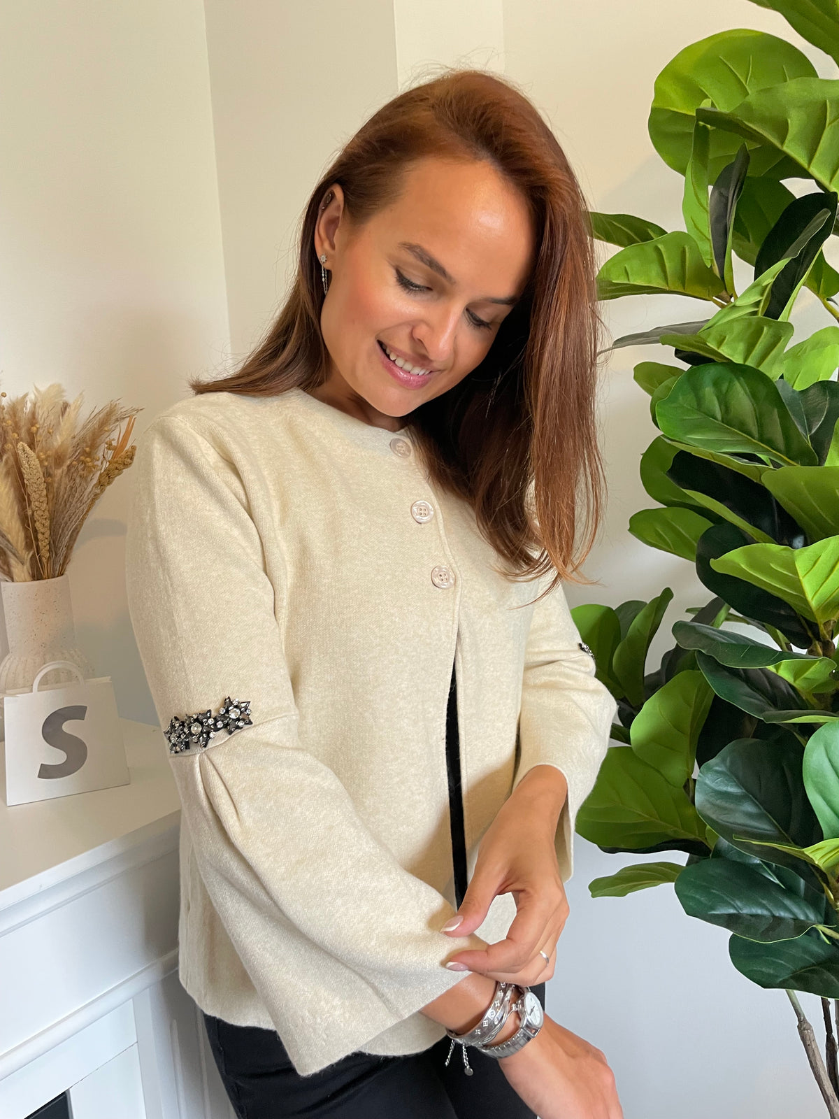 Pull gilet Léna beige