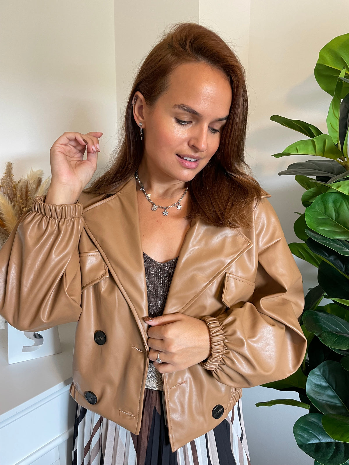 Veste simili camel