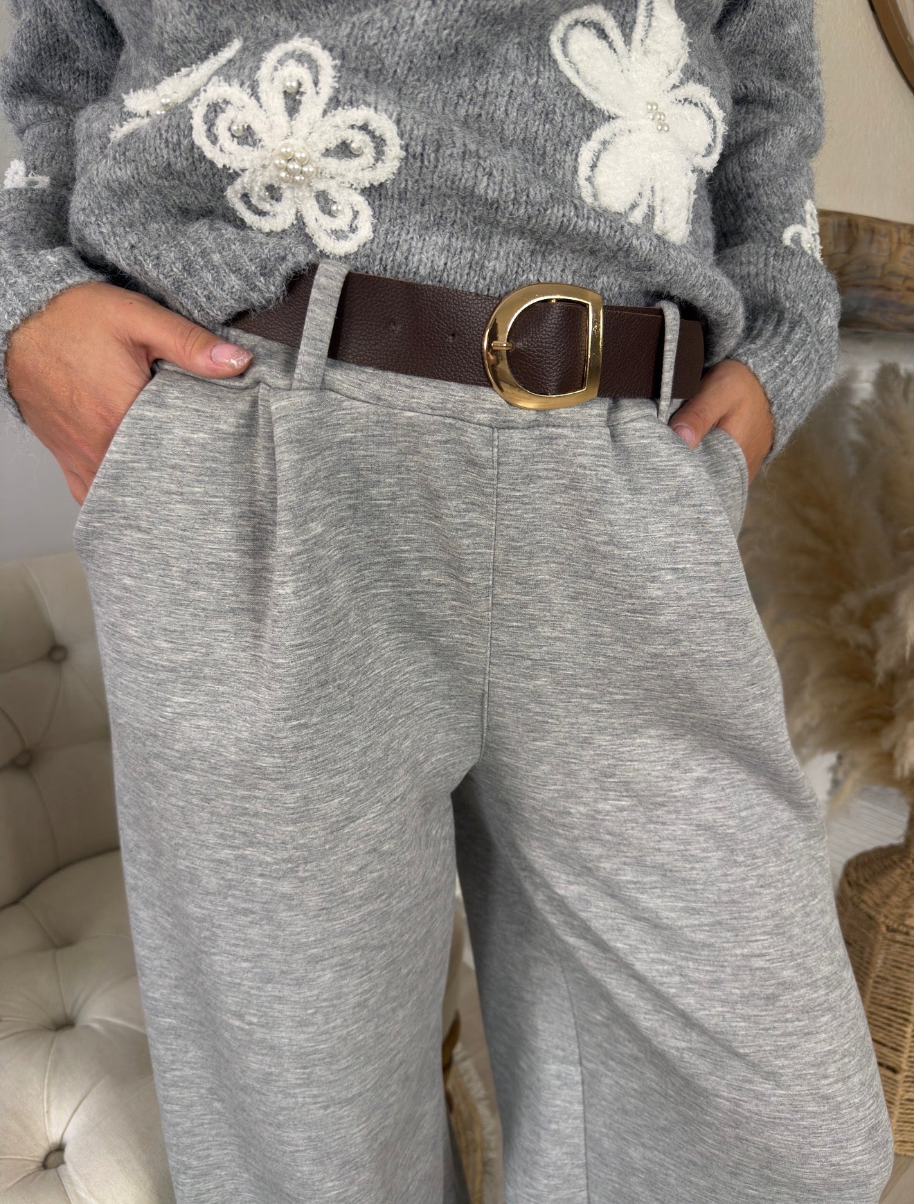 Pantalon comfy gris