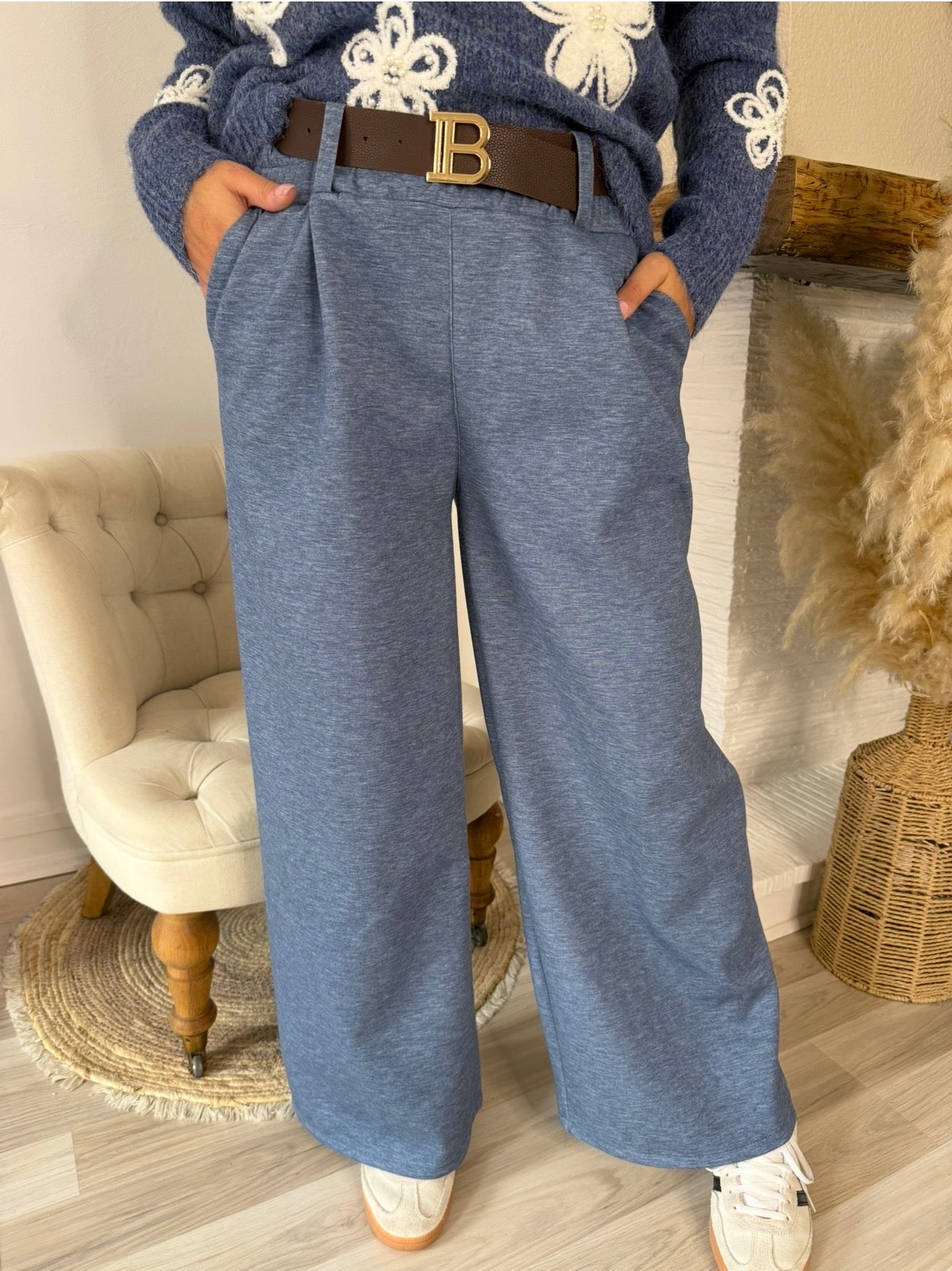 Pantalon comfy Bleu