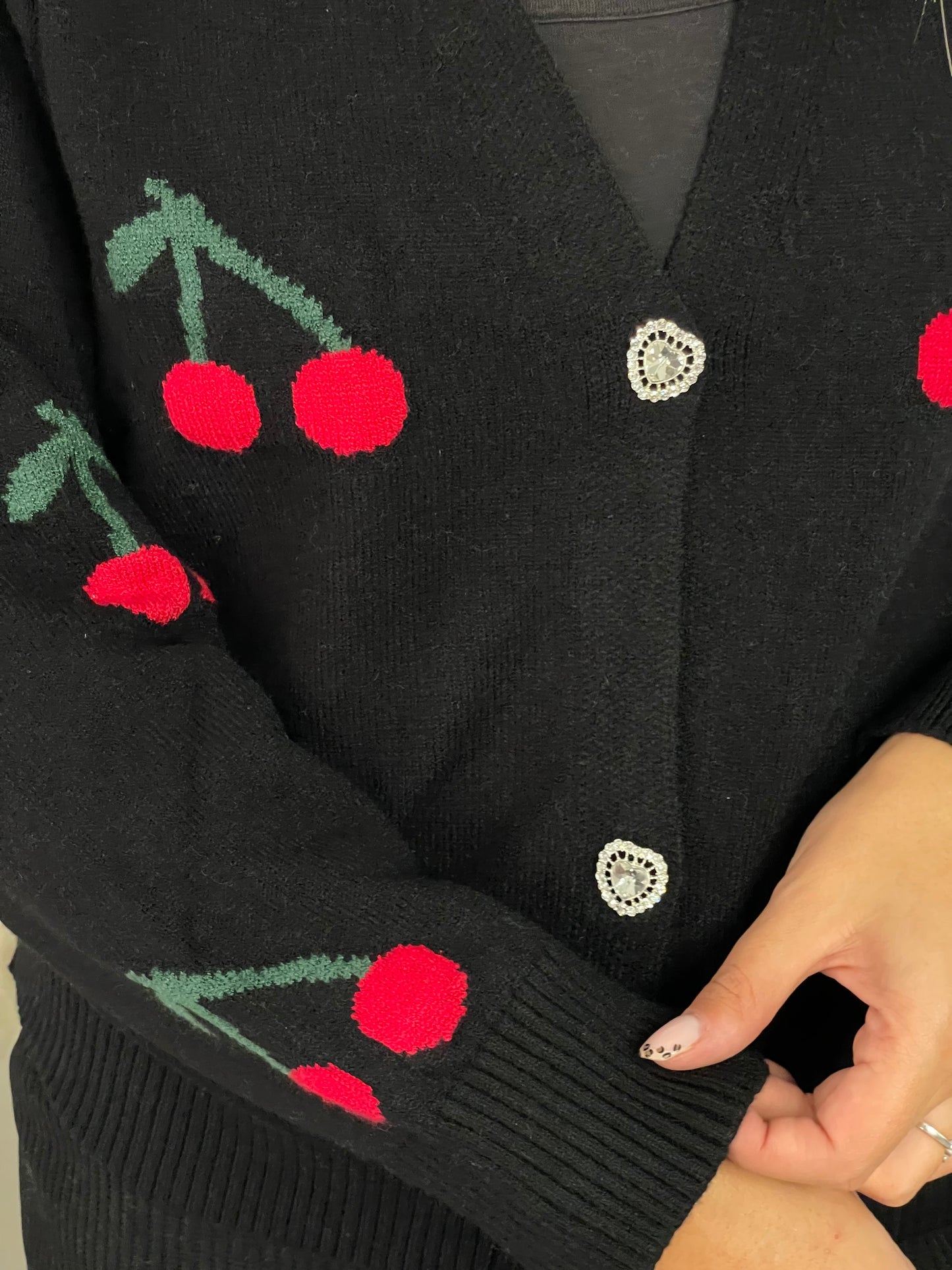 Gilet cherry noir
