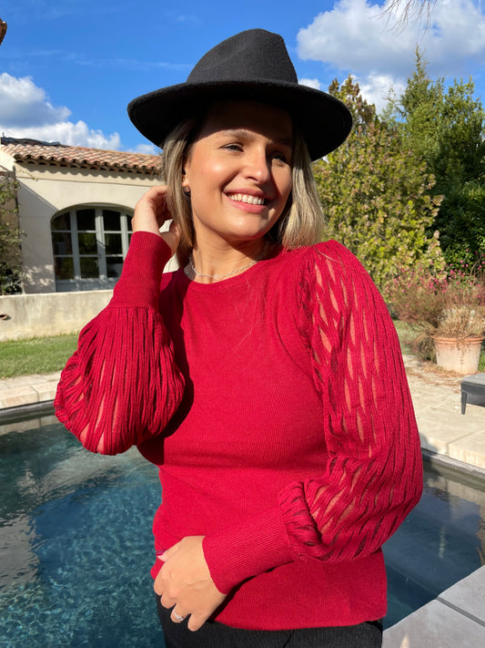 Pull Lise bordeaux