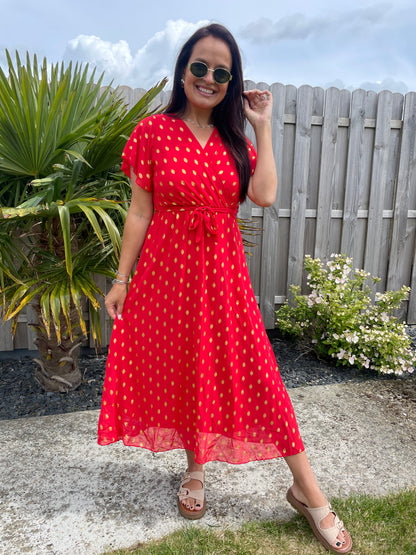 Robe longue Ulynn rouge