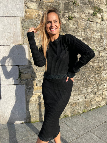 Ensemble robe pull Angèle noir