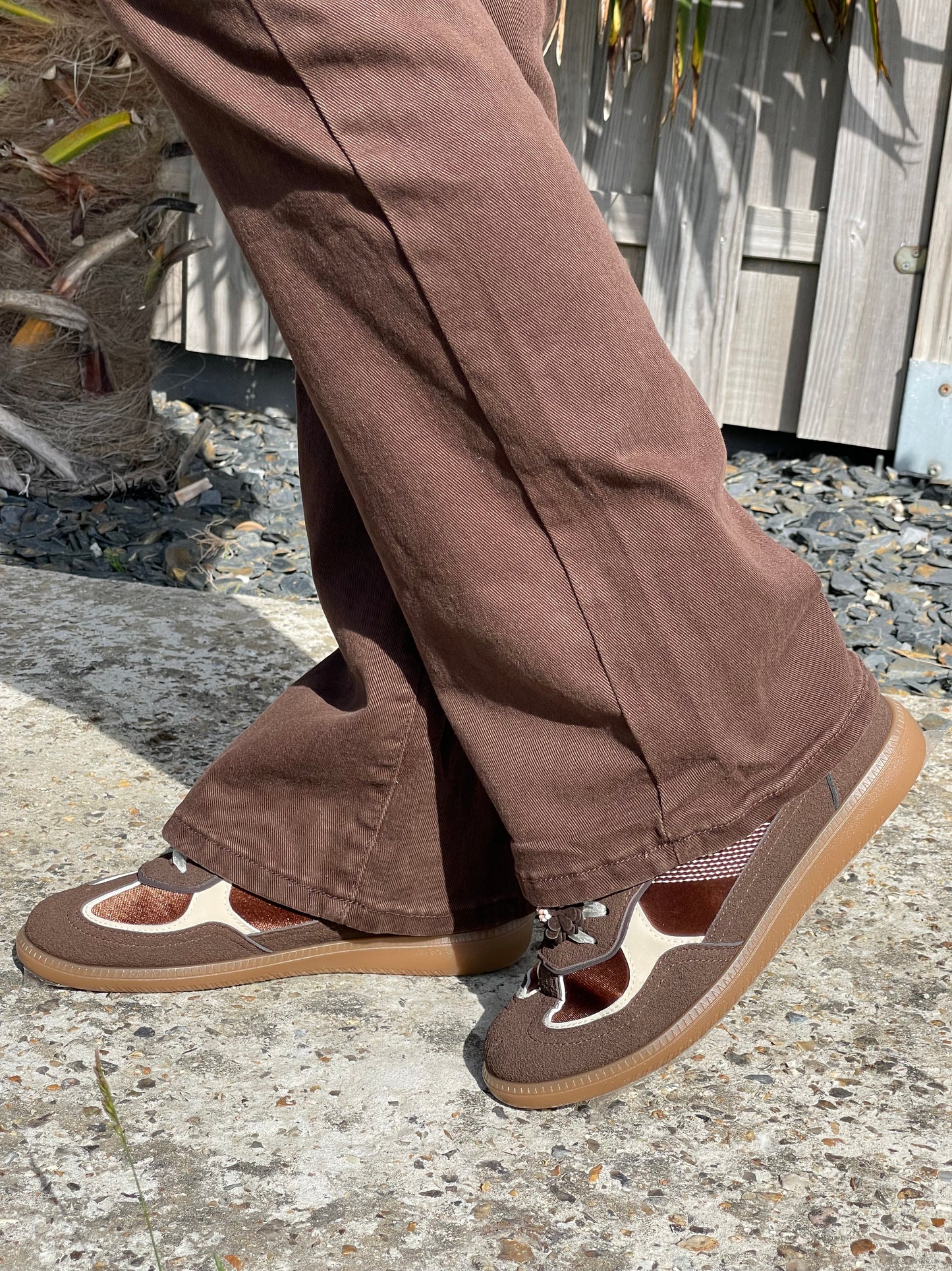 Jeans flare brown