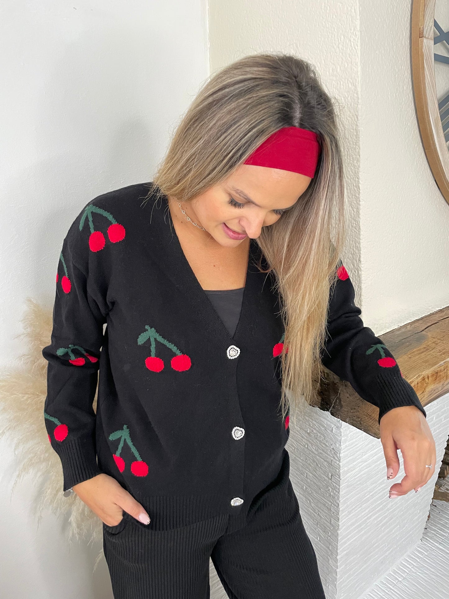 Gilet cherry noir
