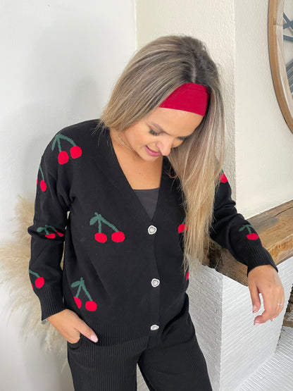 Gilet cherry noir