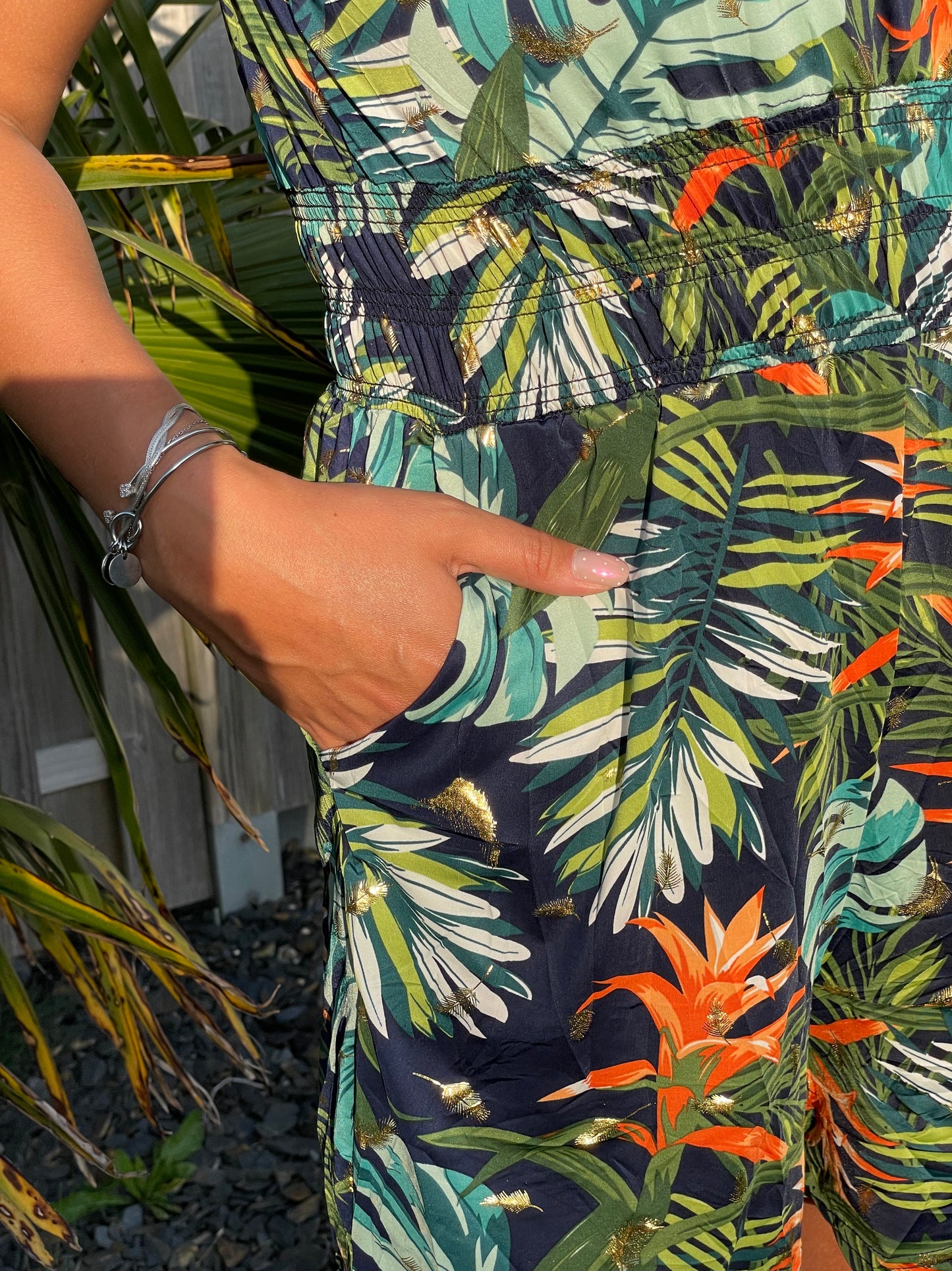 Combishort exotique verte