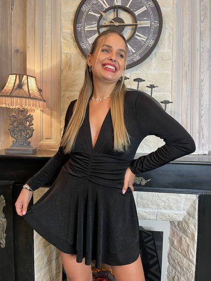 Robe short Texane noire