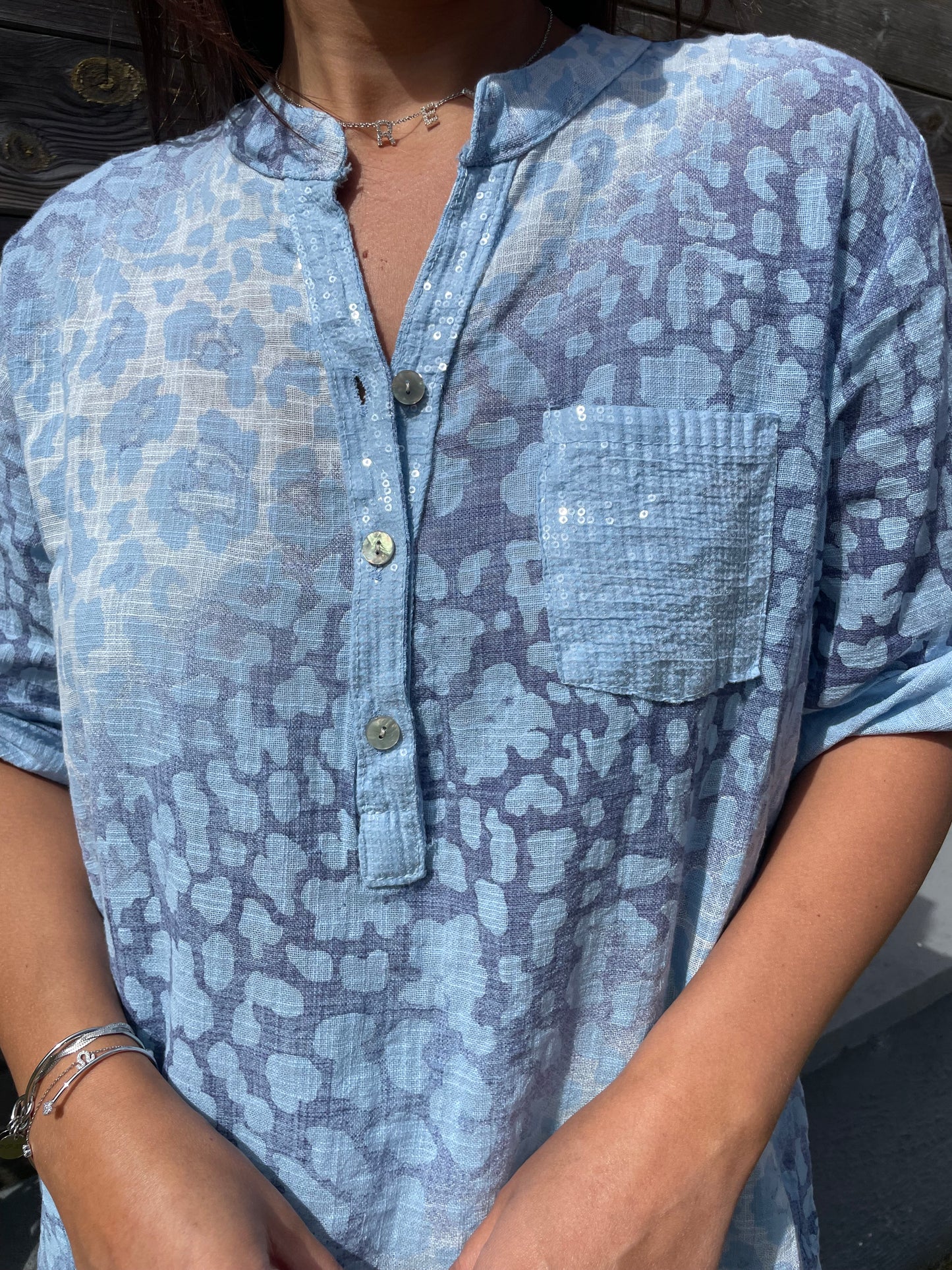 Chemise Leonie bleue