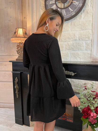 Robe Amour Pailletée noire