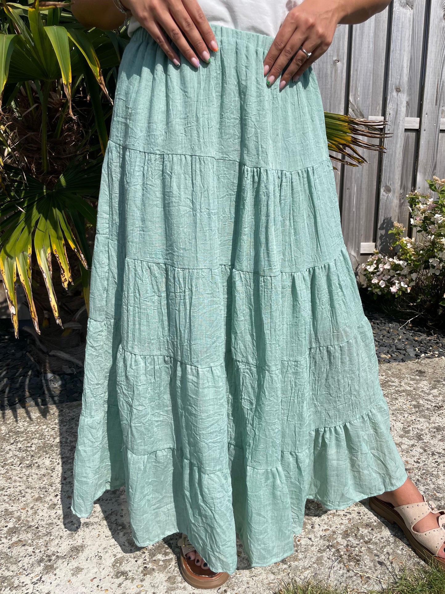 Jupe esmeralda vert d’eau