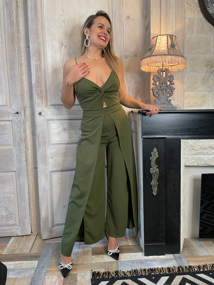 Combinaison Angela échancrée kaki