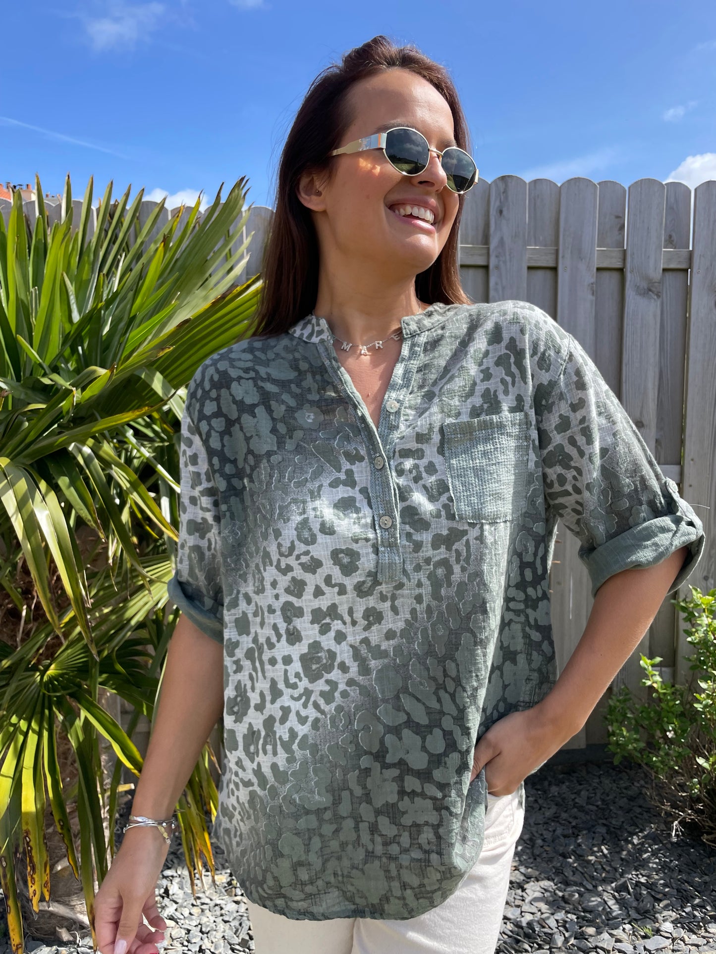 Chemise Leonie kaki