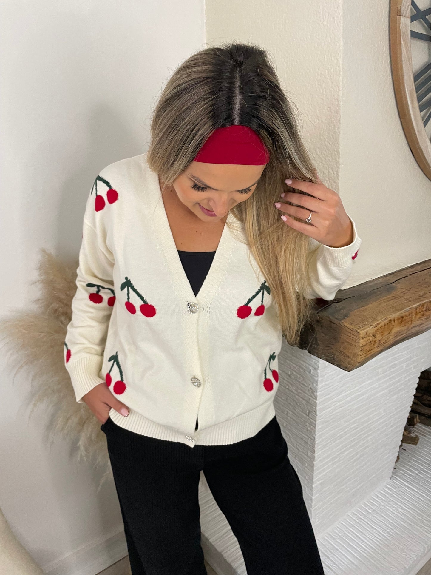 Gilet cherry crème