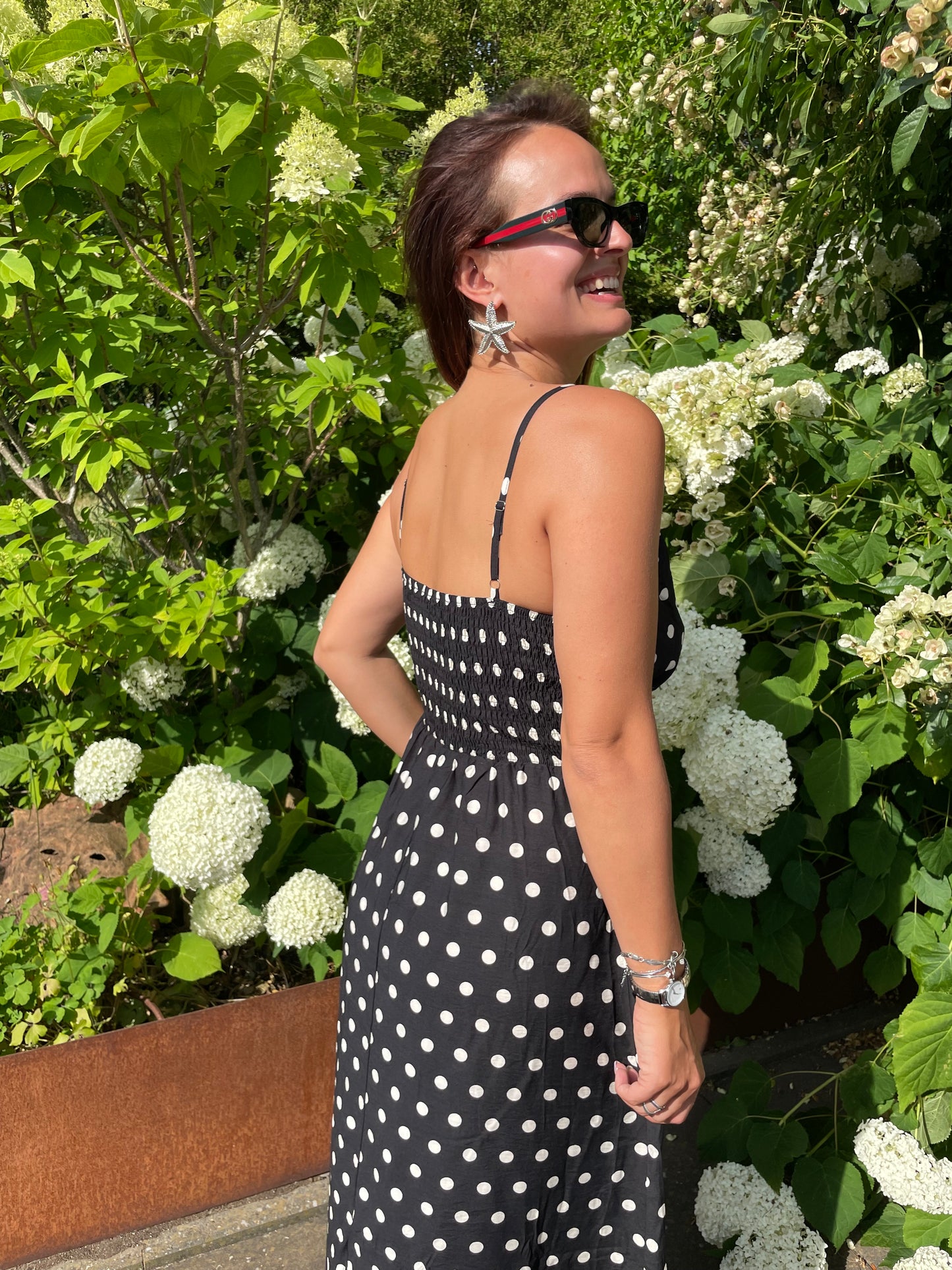 Robe pois noire