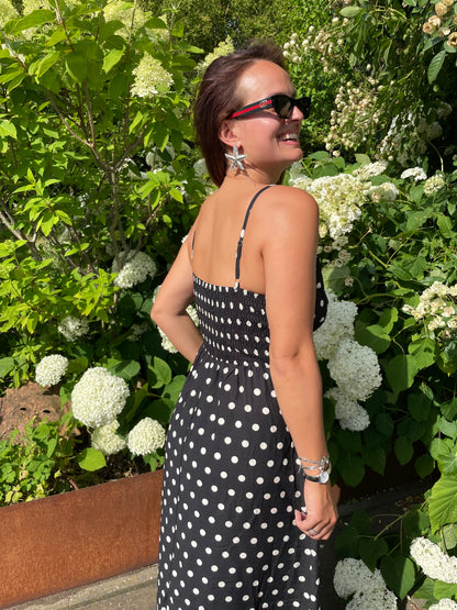 Robe pois noire