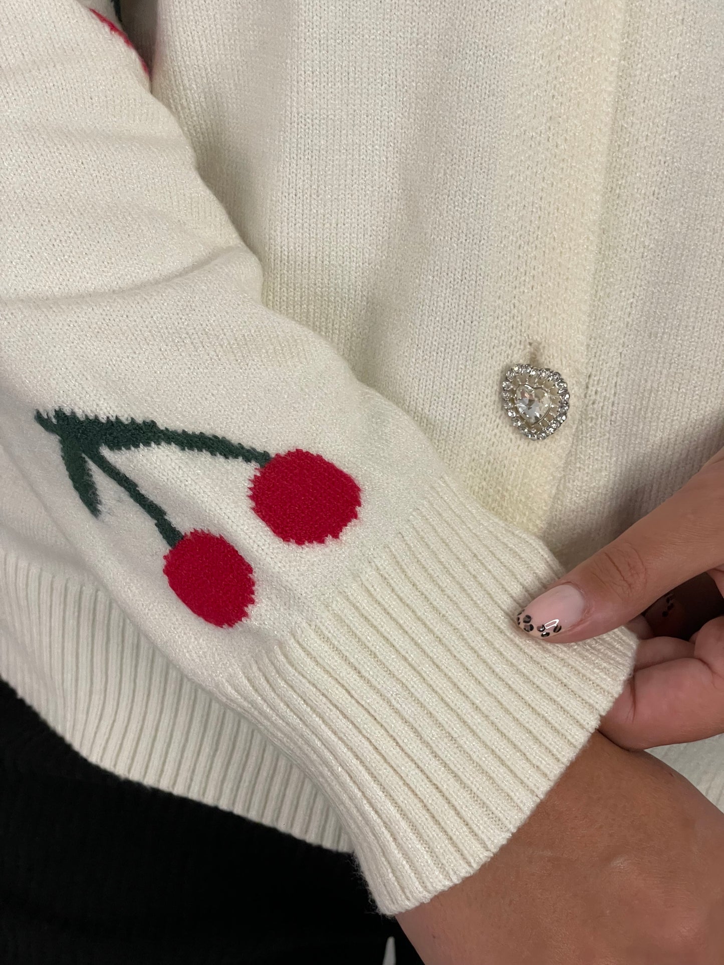 Gilet cherry crème