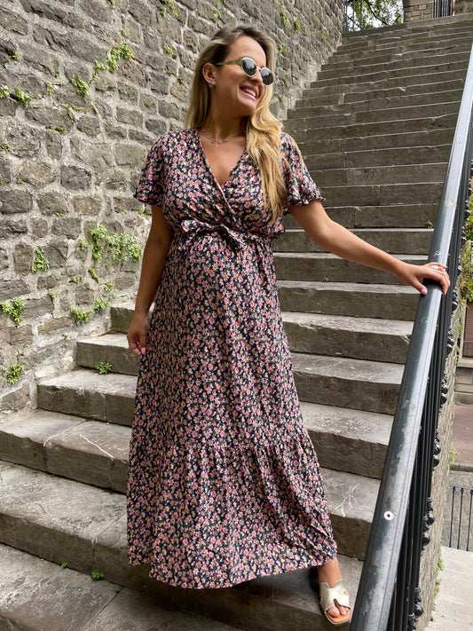 Robe paon rose
