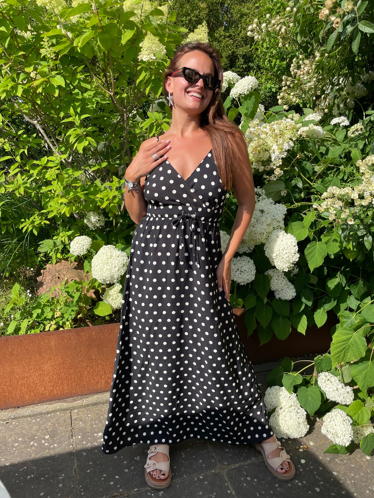 Robe pois noire