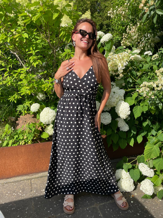 Robe pois noire
