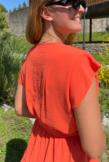 Robe Tiphaine corail