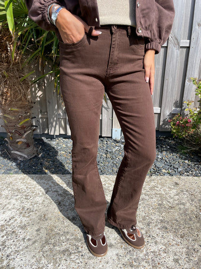Jeans flare brown