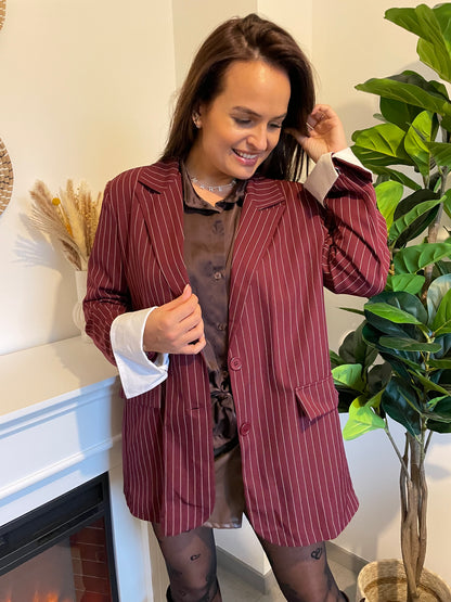 Blazer long bordeaux