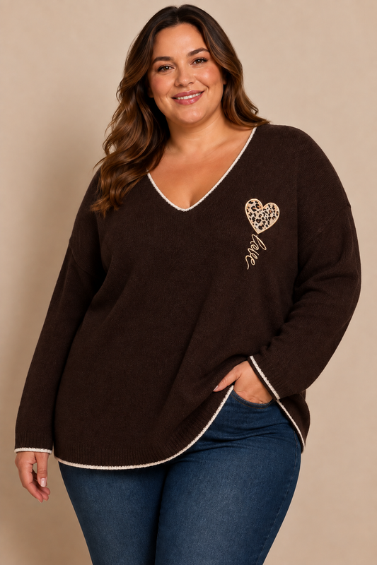 Pull Léonia marron
