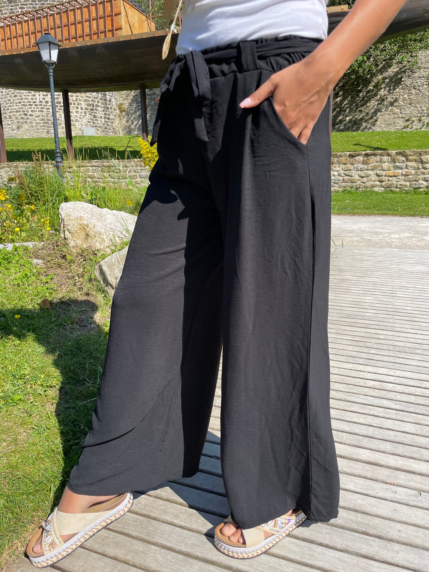 Pantalon uni noir