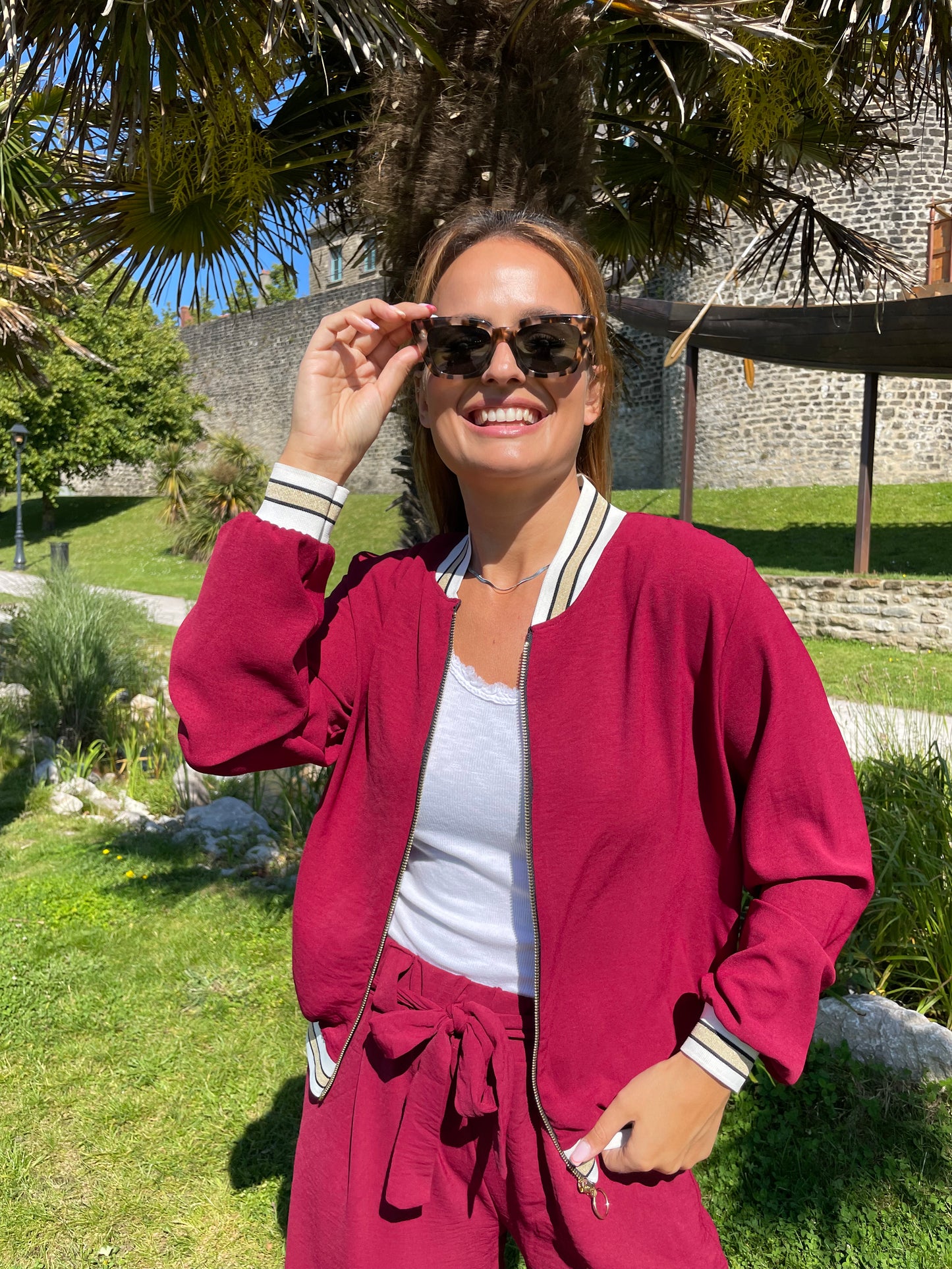 Veste Tara bordeaux