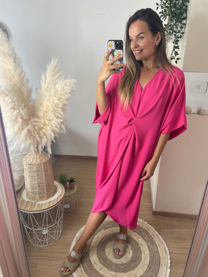 Robe ample rose fushia