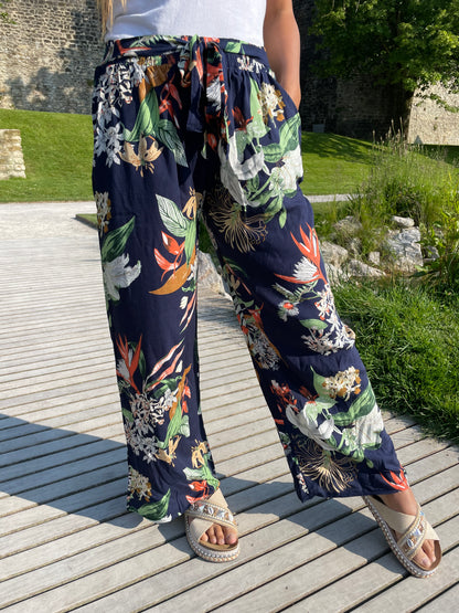 Pantalon jungle bleu