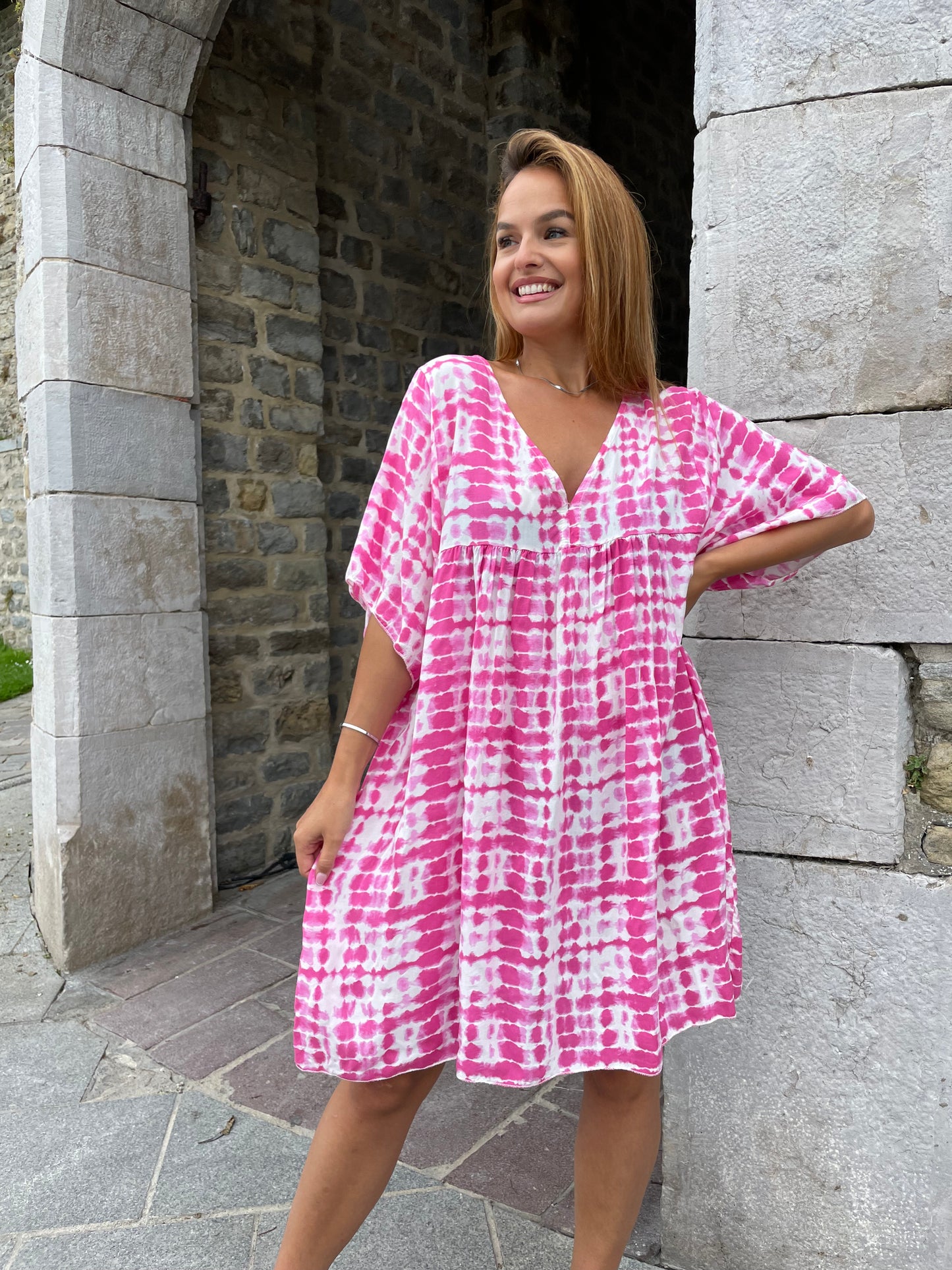 Robe tunique Elena rose