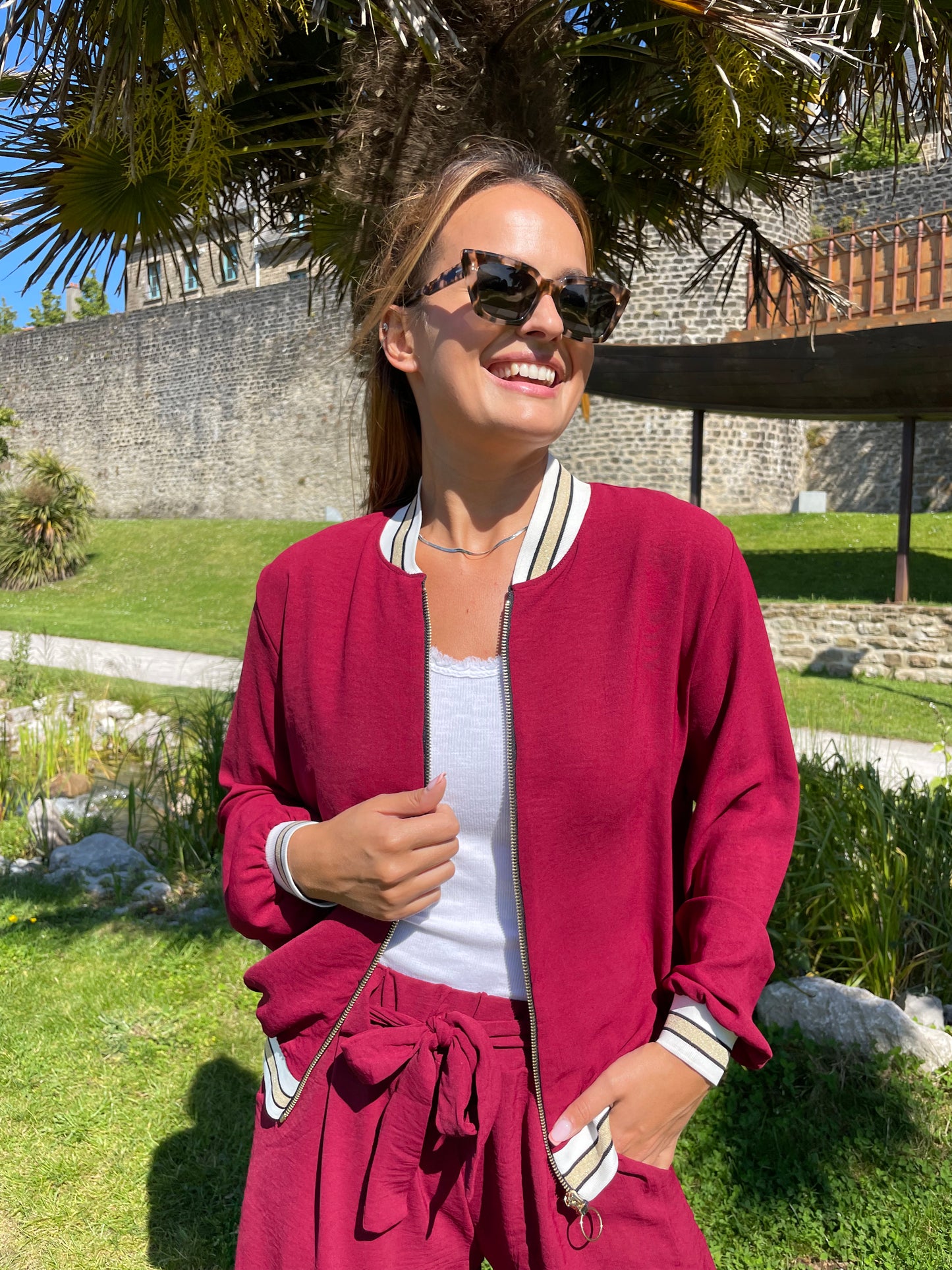 Veste Tara bordeaux