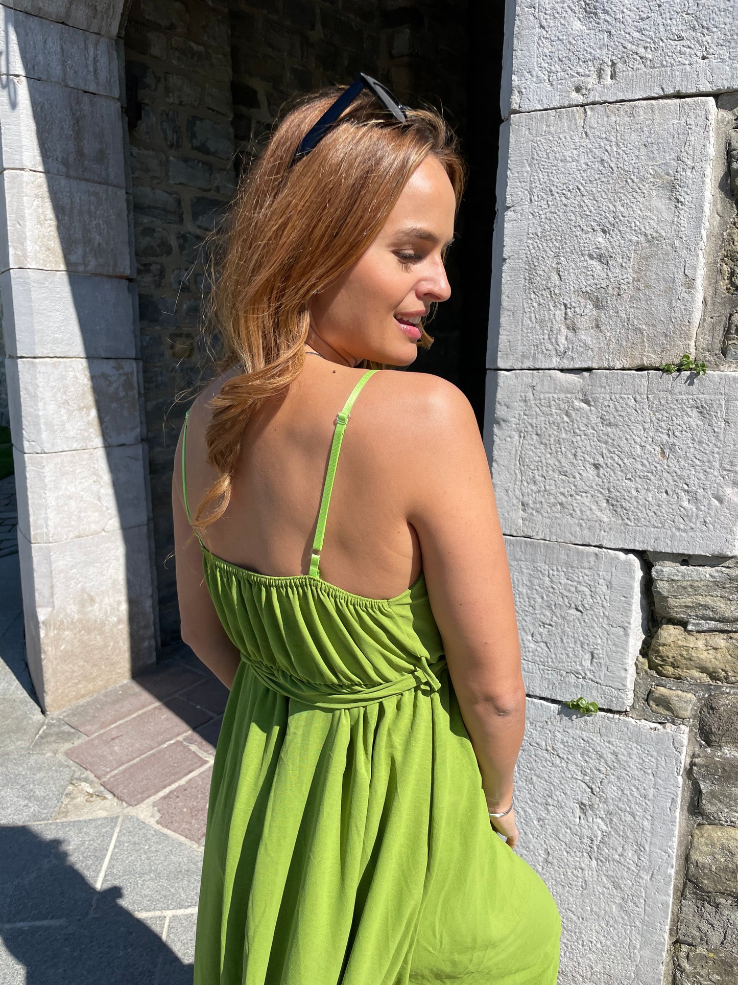 Robe Cannes vert anis