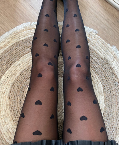 Collants cœurs