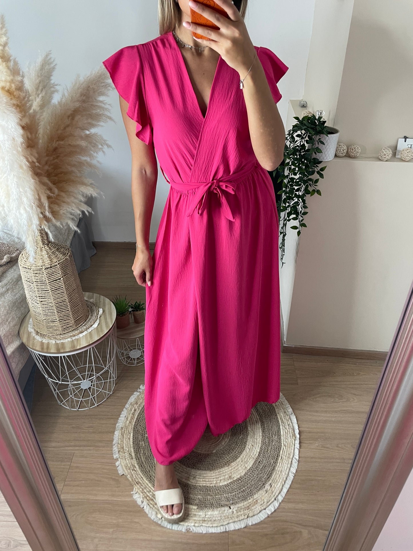 Robe Angèle rose fushia