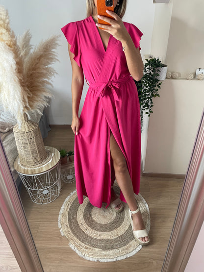 Robe Angèle rose fushia