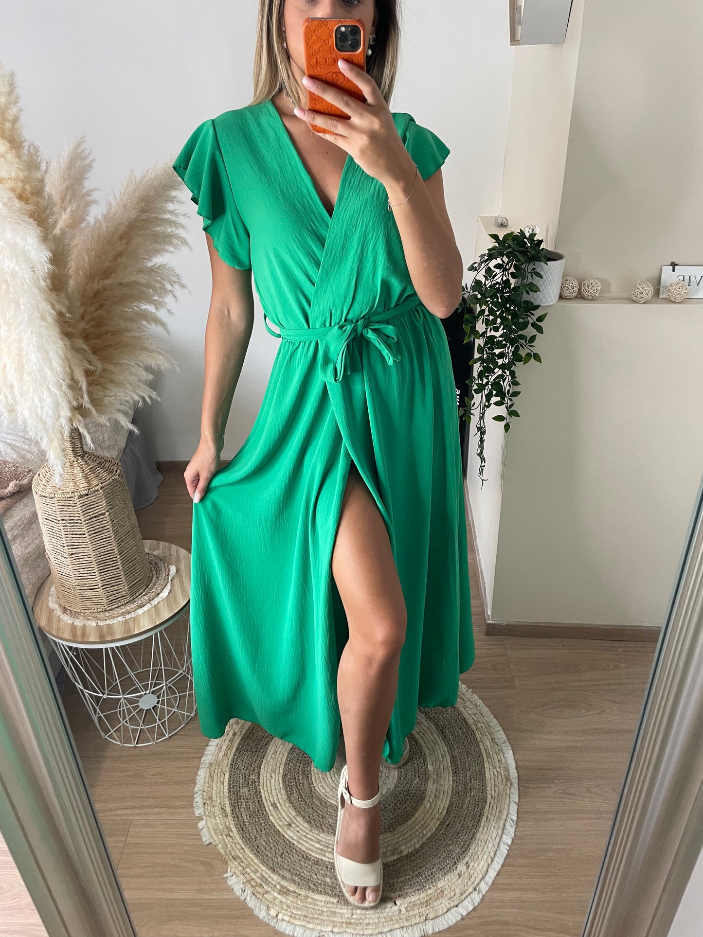 Robe Angèle verte