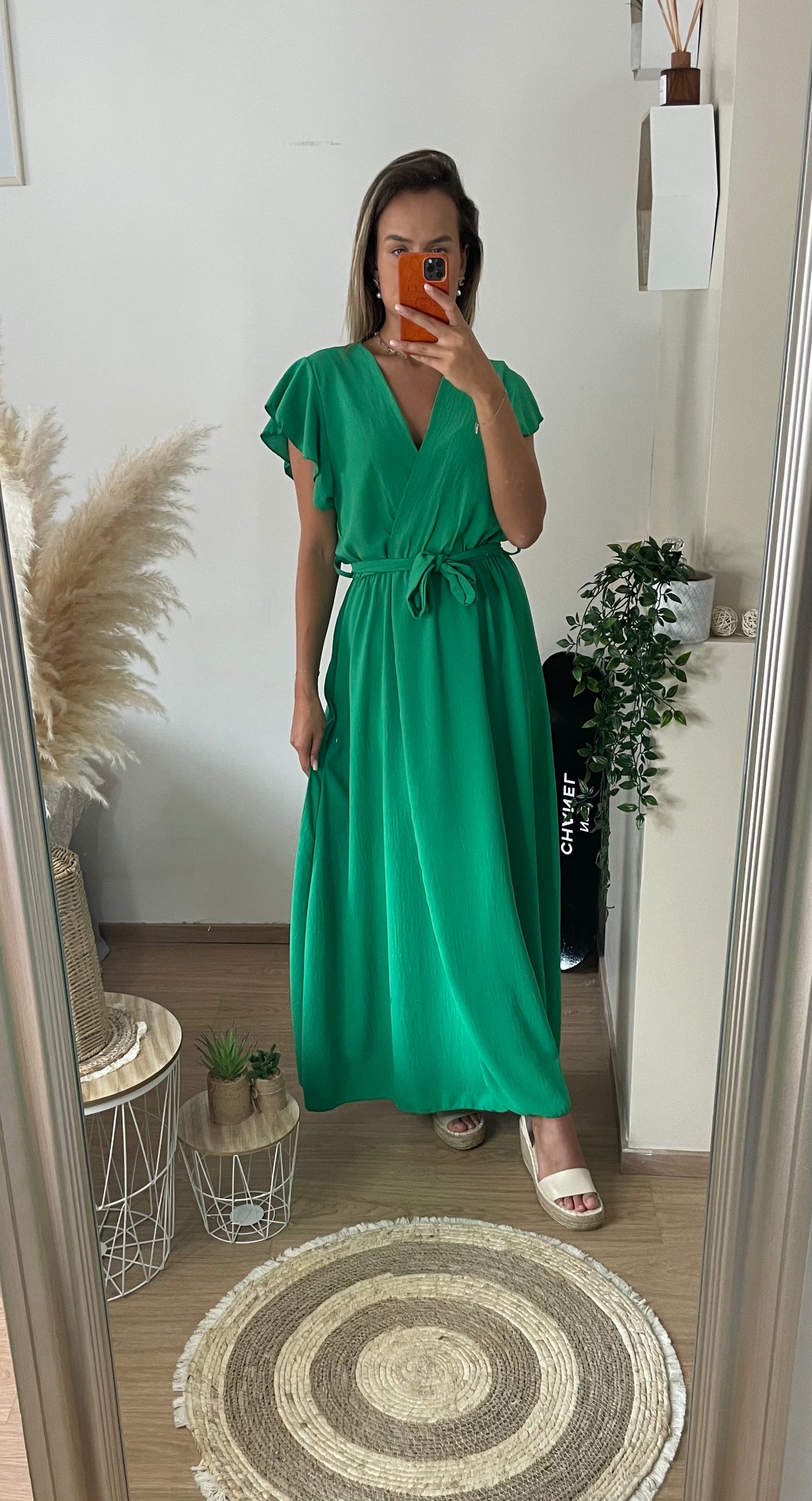 Robe Angèle verte